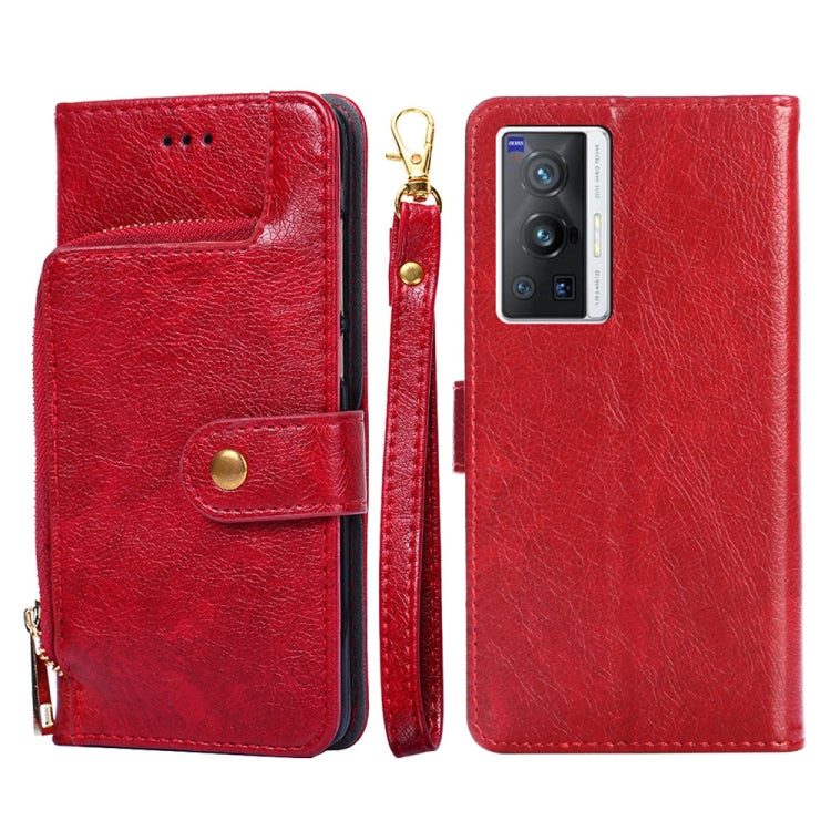 Borsa con cerniera PU + TPU Custodia per telefono in pelle con vibrazione orizzontale, For vivo X70 Pro, For vivo X70 Pro+, For vivo Y15s Global Version, For vivo Y21/Y21s/Y33s