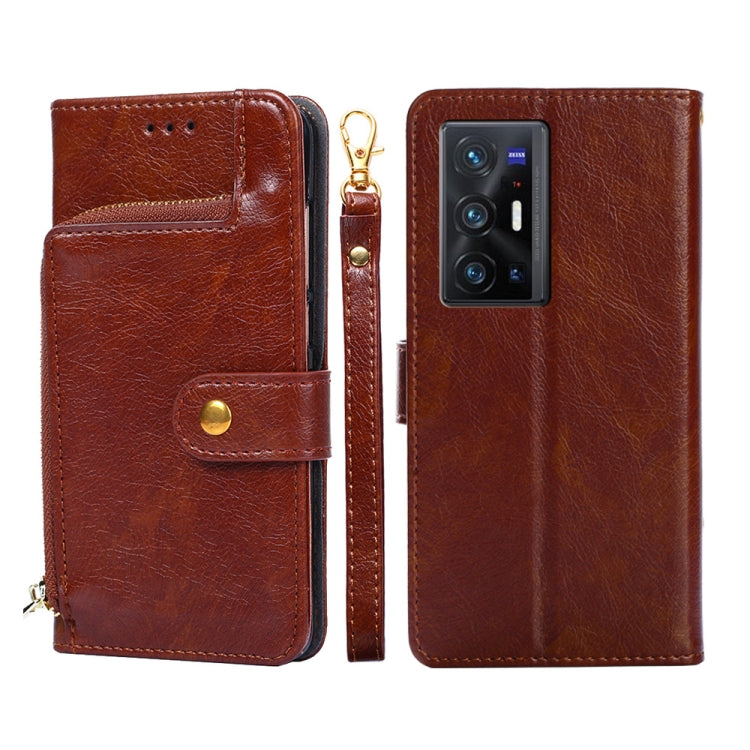 Borsa con cerniera PU + TPU Custodia per telefono in pelle con vibrazione orizzontale, For vivo X70 Pro, For vivo X70 Pro+, For vivo Y15s Global Version, For vivo Y21/Y21s/Y33s