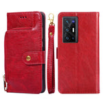 Borsa con cerniera PU + TPU Custodia per telefono in pelle con vibrazione orizzontale, For vivo X70 Pro, For vivo X70 Pro+, For vivo Y15s Global Version, For vivo Y21/Y21s/Y33s