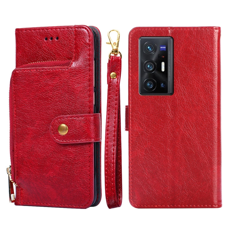 Borsa con cerniera PU + TPU Custodia per telefono in pelle con vibrazione orizzontale, For vivo X70 Pro, For vivo X70 Pro+, For vivo Y15s Global Version, For vivo Y21/Y21s/Y33s