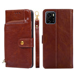 Borsa con cerniera PU + TPU Custodia per telefono in pelle con vibrazione orizzontale, For vivo X70 Pro, For vivo X70 Pro+, For vivo Y15s Global Version, For vivo Y21/Y21s/Y33s