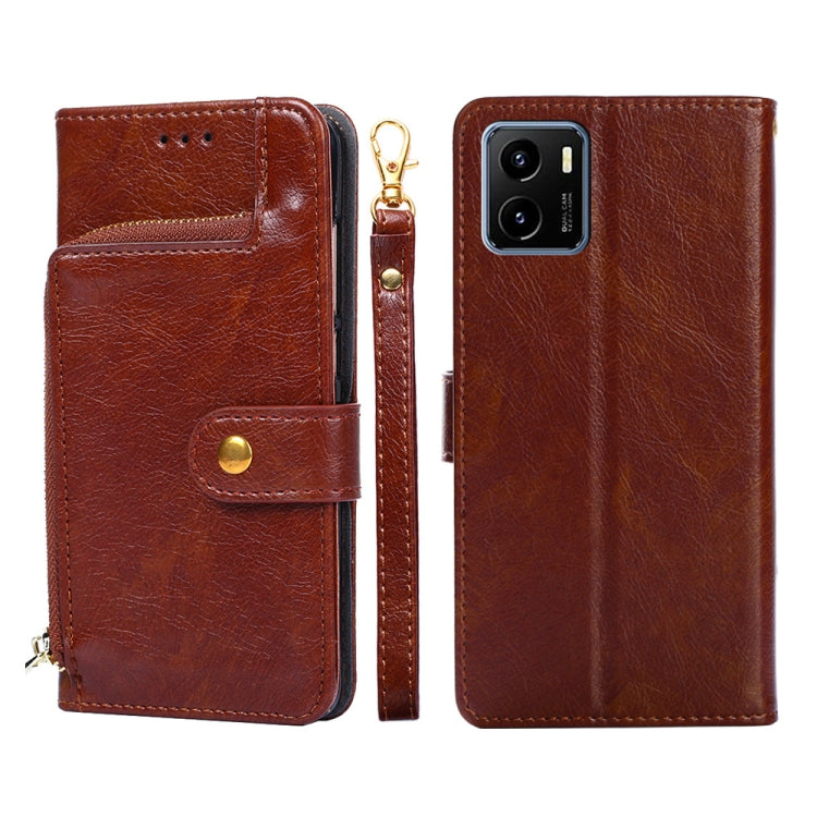 Borsa con cerniera PU + TPU Custodia per telefono in pelle con vibrazione orizzontale, For vivo X70 Pro, For vivo X70 Pro+, For vivo Y15s Global Version, For vivo Y21/Y21s/Y33s