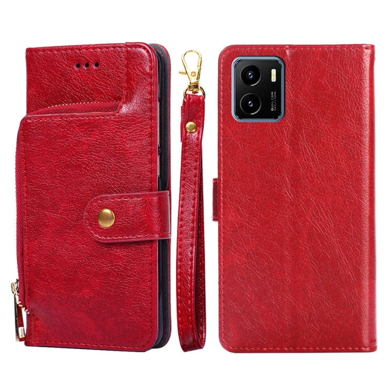 Borsa con cerniera PU + TPU Custodia per telefono in pelle con vibrazione orizzontale, For vivo X70 Pro, For vivo X70 Pro+, For vivo Y15s Global Version, For vivo Y21/Y21s/Y33s