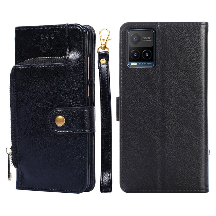 Borsa con cerniera PU + TPU Custodia per telefono in pelle con vibrazione orizzontale, For vivo X70 Pro, For vivo X70 Pro+, For vivo Y15s Global Version, For vivo Y21/Y21s/Y33s