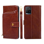 Borsa con cerniera PU + TPU Custodia per telefono in pelle con vibrazione orizzontale, For vivo X70 Pro, For vivo X70 Pro+, For vivo Y15s Global Version, For vivo Y21/Y21s/Y33s