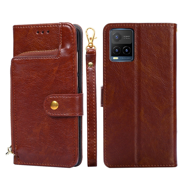 Borsa con cerniera PU + TPU Custodia per telefono in pelle con vibrazione orizzontale, For vivo X70 Pro, For vivo X70 Pro+, For vivo Y15s Global Version, For vivo Y21/Y21s/Y33s