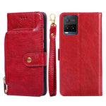 Borsa con cerniera PU + TPU Custodia per telefono in pelle con vibrazione orizzontale, For vivo X70 Pro, For vivo X70 Pro+, For vivo Y15s Global Version, For vivo Y21/Y21s/Y33s