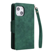 Rivetto Fibbia 9 carte Custodia per telefono in pelle a tre pieghe, For iPhone 13