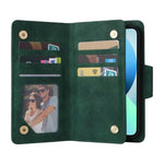 Custodia portafoglio in pelle 9 carte per iPhone 13
