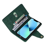 Rivetto Fibbia 9 carte Custodia per telefono in pelle a tre pieghe, For iPhone 13