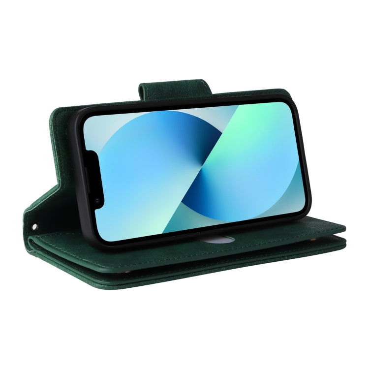 Custodia portafoglio in pelle 9 carte per iPhone 13