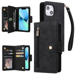 Custodia portafoglio in pelle 9 carte per iPhone 13