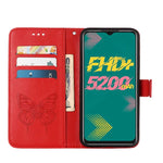 Custodia per telefono in pelle con farfalla goffrata, For Infinix Hot 11
