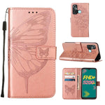Custodia per telefono in pelle con farfalla goffrata, For Infinix Hot 11