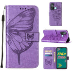 Custodia per telefono in pelle con farfalla goffrata, For Infinix Hot 11