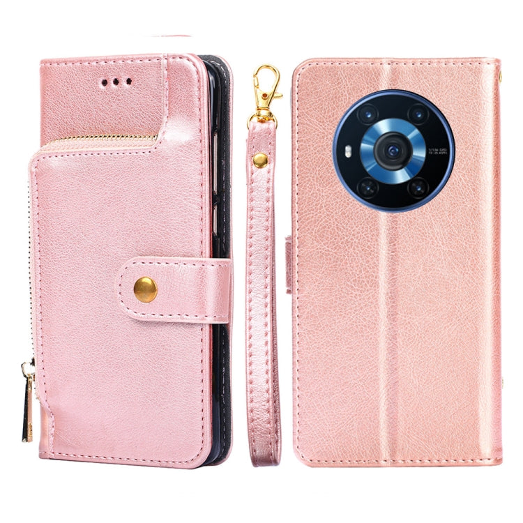Borsa con cerniera PU + TPU Custodia per telefono in pelle con vibrazione orizzontale, For Honor Magic3, For Honor Magic3 Pro