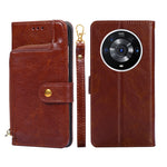 Borsa con cerniera PU + TPU Custodia per telefono in pelle con vibrazione orizzontale, For Honor Magic3, For Honor Magic3 Pro