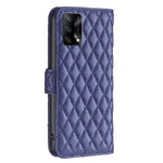 Custodia per telefono a conchiglia in pelle con portafoglio Diamond Lattice, For OPPO A74 4G / F19 4G, For OPPO A7, For OPPO A15, For OPPO A36 4G/A96 4G/A76 4G/Realme 9i