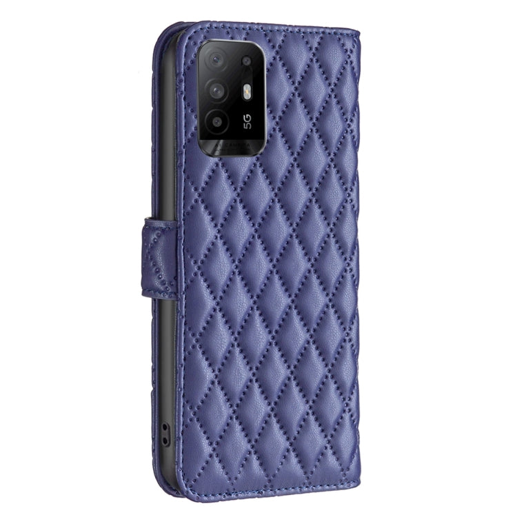 Custodia per telefono a conchiglia in pelle con portafoglio Diamond Lattice, For OPPO A94 5G / Reno5 Z 5G, For OPPO A96 5G / Reno7 Z, For OPPO Find X5 Lite / Reno7 5G, For OPPO Find X5 Pro
