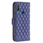 Custodia per telefono a conchiglia in pelle con portafoglio Diamond Lattice, For vivo Y11 / Y15 / Y12 / Y17, For vivo Y15s, For vivo Y20, For vivo Y21 / Y17 / Y21s