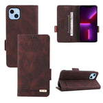 Custodia portafoglio in pelle con chiusura magnetica per iPhone 1