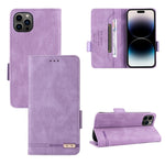 Custodia portafoglio in pelle con chiusura magnetica per iPhone 1