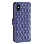 Custodia per telefono a conchiglia in pelle con portafoglio Diamond Lattice, For Xiaomi Redmi 9A, For Xiaomi Redmi 9C / 10A / Poco C31, For Xiaomi Redmi 9, For Xiaomi Redmi 10 5G / Note 11E
