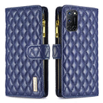 Custodia per telefono a conchiglia in pelle con portafoglio con cerniera Diamond Lattice, For OPPO A72 / A52 / A92, For OPPO A74 4G / F19 4G, For OPPO A74 5G / A93 5G / A54 5G, For OPPO A94 4G