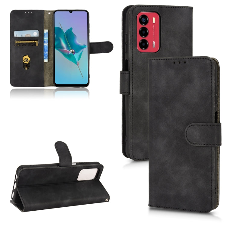 Custodia per telefono in pelle con vibrazione magnetica Skin Feel, For ZTE Blade A72 4G / V40 Vita