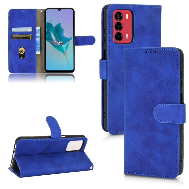 Custodia per telefono in pelle con vibrazione magnetica Skin Feel, For ZTE Blade A72 4G / V40 Vita