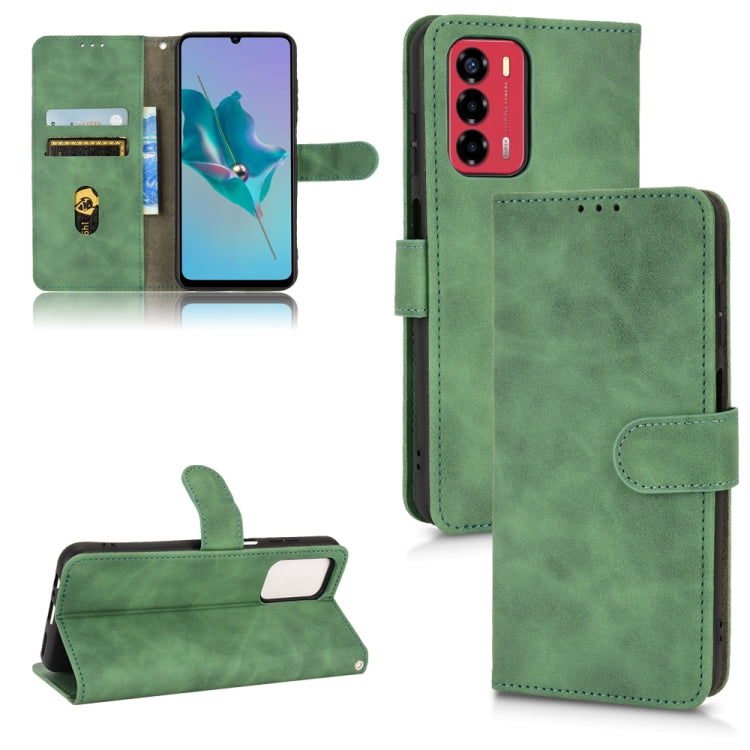 Custodia per telefono in pelle con vibrazione magnetica Skin Feel, For ZTE Blade A72 4G / V40 Vita