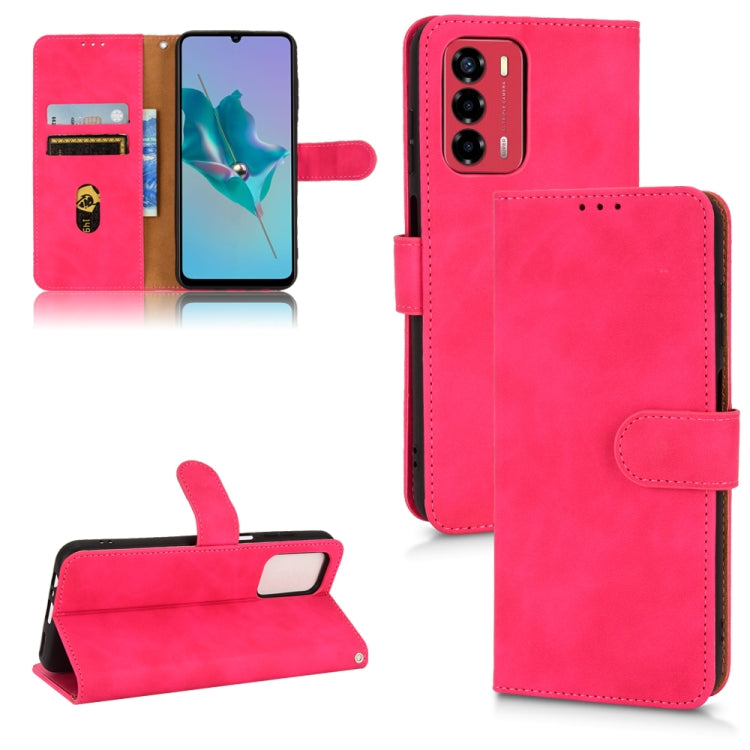 Custodia per telefono in pelle con vibrazione magnetica Skin Feel, For ZTE Blade A72 4G / V40 Vita