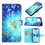 Custodia portafoglio in pelle per iPhone 14 Pro