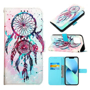Custodia per telefono in pelle a vibrazione orizzontale con pittura 3D, For iPhone 14, For iPhone 14 Plus, For iPhone 14 Pro