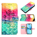 Custodia portafoglio in pelle per iPhone 14 Pro