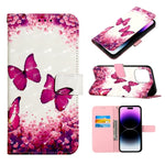 Custodia portafoglio in pelle per iPhone 14 Pro
