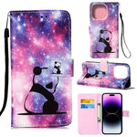 Custodia portafoglio in pelle con slot carte per iPhone 14 Pro Ma