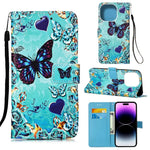 Custodia portafoglio in pelle con slot carte per iPhone 14 Pro Ma