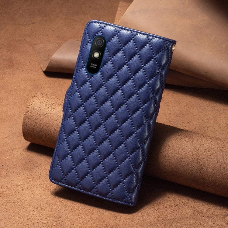Custodia per telefono a conchiglia in pelle con portafoglio con cerniera Diamond Lattice, For Xiaomi Redmi 9A, For Xiaomi Redmi 9C / 10A / Poco C31, For Xiaomi Redmi 9, For Xiaomi Redmi 10 5G / Note 11E