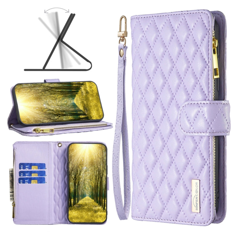 Custodia per telefono a conchiglia in pelle con portafoglio con cerniera Diamond Lattice, For Xiaomi Redmi 9A, For Xiaomi Redmi 9C / 10A / Poco C31, For Xiaomi Redmi 9, For Xiaomi Redmi 10 5G / Note 11E