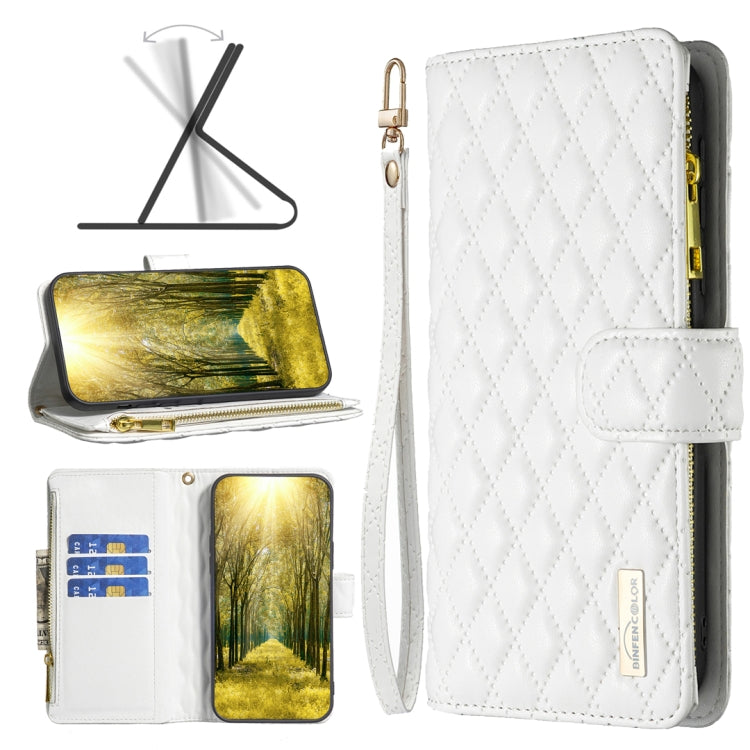 Custodia per telefono a conchiglia in pelle con portafoglio con cerniera Diamond Lattice, For Xiaomi Redmi 10/10 2022/Note 11 4G, For Xiaomi Redmi 10C, For Xiaomi Redmi Note 9 Pro Max, For Xiaomi Redmi Note 9 / 10X 4G