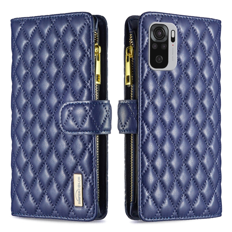 Custodia per telefono a conchiglia in pelle con portafoglio con cerniera Diamond Lattice, For Xiaomi Redmi Note 10 4G / 10S, For Xiaomi Redmi Note 10 Pro/10 Pro Max, For Xiaomi Redmi Note 11 / 11S Global, For Xiaomi Redmi Note 11 Pro/11 Pro 5G Global