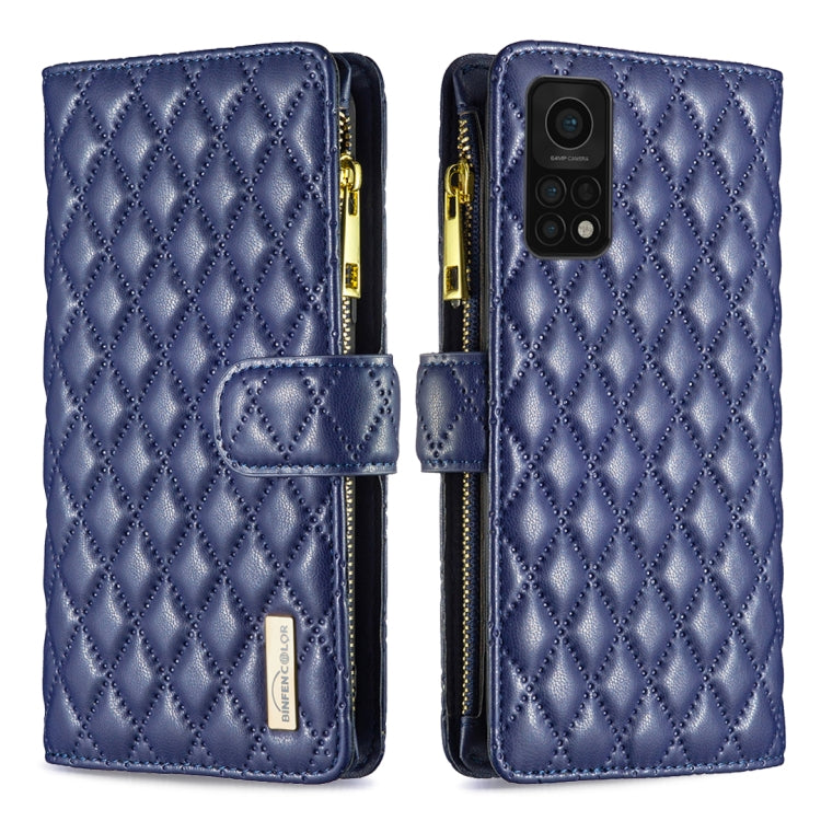 Custodia per telefono a conchiglia in pelle con portafoglio con cerniera Diamond Lattice, For Xiaomi Mi 10T 5G/10T Pro 5G/Redmi K30S, For Xiaomi Mi 10T Lite 5G, For Xiaomi Mi 11i/Poco F3/Redmi K40/K40 Pro, For Xiaomi Mi 11 Lite
