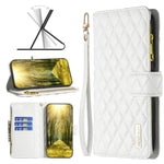 Custodia per telefono a conchiglia in pelle con portafoglio con cerniera Diamond Lattice, For Xiaomi Mi 10T 5G/10T Pro 5G/Redmi K30S, For Xiaomi Mi 10T Lite 5G, For Xiaomi Mi 11i/Poco F3/Redmi K40/K40 Pro, For Xiaomi Mi 11 Lite