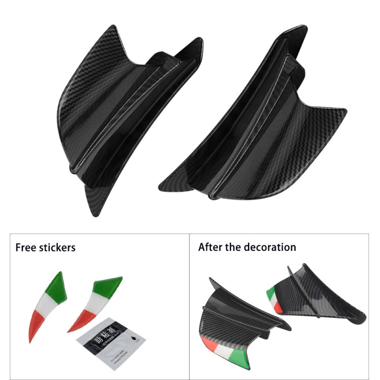 Spoiler per kit alettone aerodinamico per moto, Glossy Carbon, Matte Carbon, Forged Texture