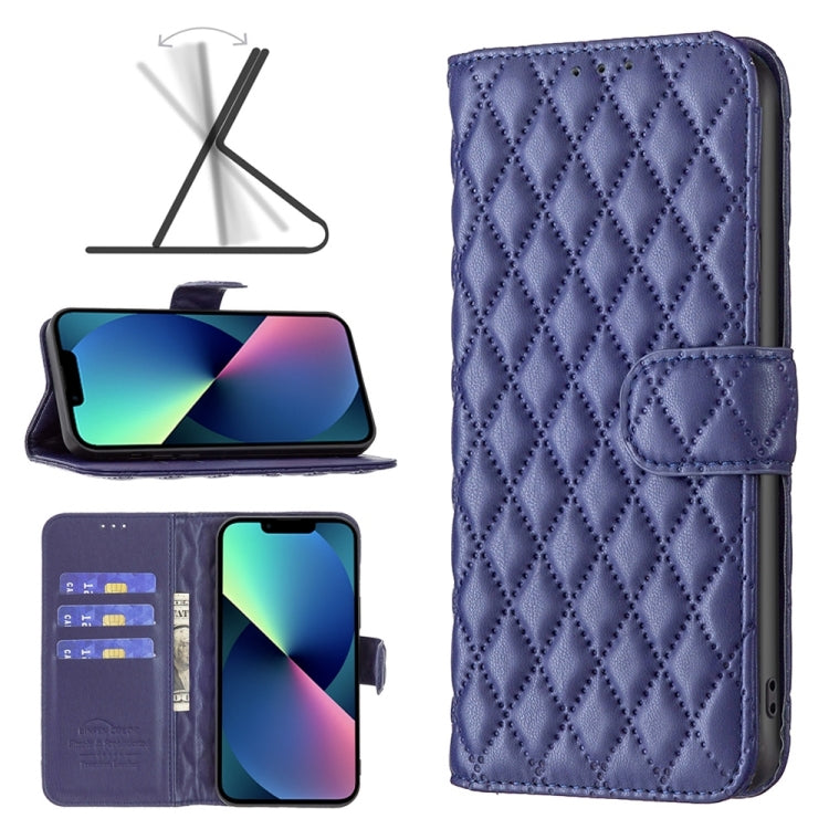 Custodia per telefono a conchiglia in pelle con portafoglio Diamond Lattice, For iPhone 14, For iPhone 14 Pro, For iPhone 14 Pro Max, For iPhone 14 Plus, For iPhone 14 Max