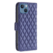 Custodia per telefono a conchiglia in pelle con portafoglio Diamond Lattice, For iPhone 13, For iPhone 13 Pro, For iPhone 13 Pro Max, For iPhone 12 Pro Max