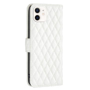 Custodia per telefono a conchiglia in pelle con portafoglio Diamond Lattice, For iPhone 12 mini, For iPhone 12 / 12 Pro, For iPhone12 / 12 Pro, For iPhone 11, For iPhone 11 Pro