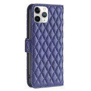 Custodia per telefono a conchiglia in pelle con portafoglio Diamond Lattice, For iPhone 11 Pro Max, For iPhone SE 2022 / SE 2020 / 7 / 8, For iPhone 7 Plus / 8 Plus, For iPhone 8 Plus