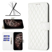 Custodia per telefono a conchiglia in pelle con portafoglio Diamond Lattice, For iPhone 11 Pro Max, For iPhone SE 2022 / SE 2020 / 7 / 8, For iPhone 7 Plus / 8 Plus, For iPhone 8 Plus